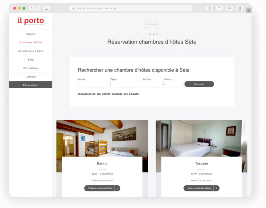 Création WebDesign Site internet Réservation Booking Airbnb
