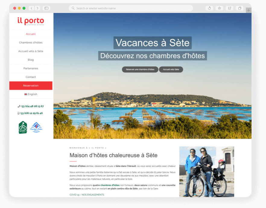 Création WebDesign Site internet Réservation Booking Airbnb