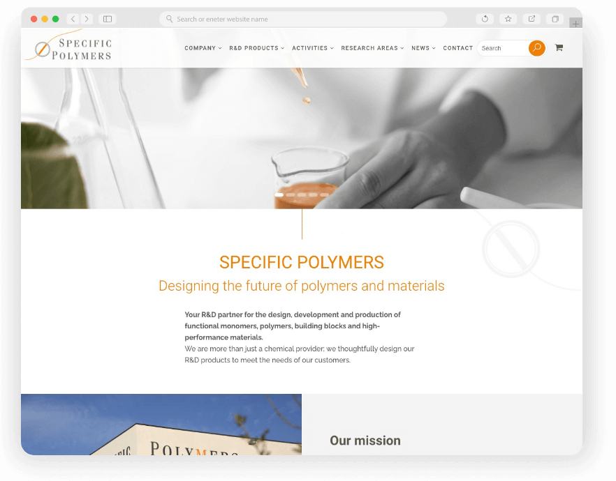 Specific Polymers - creation Keole.net