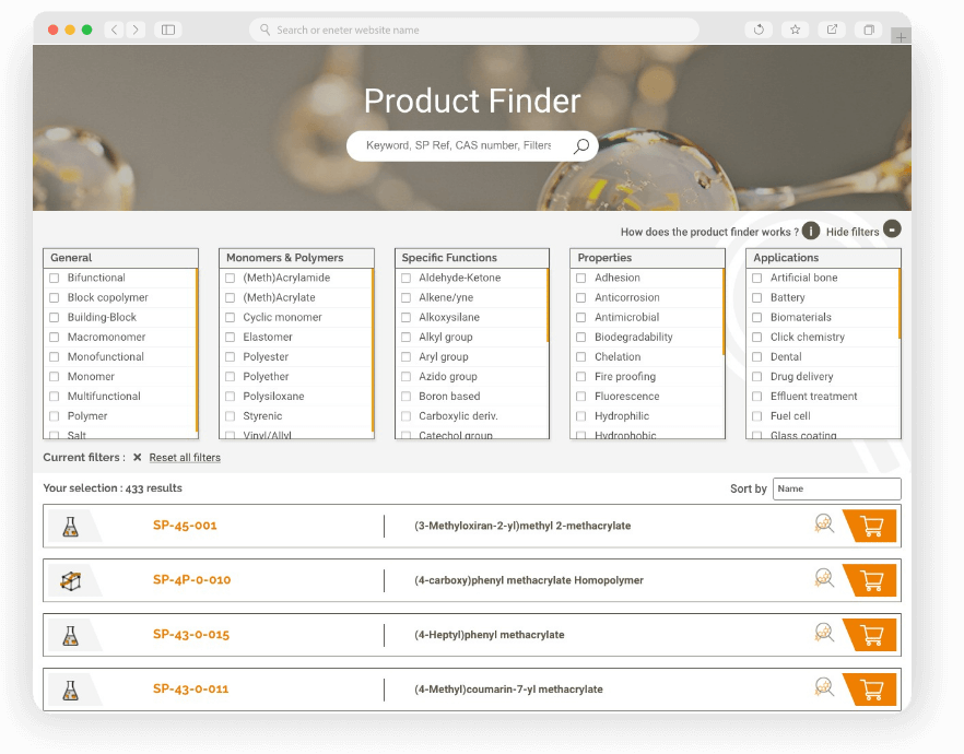 Specific Polymers - creation Keole.net